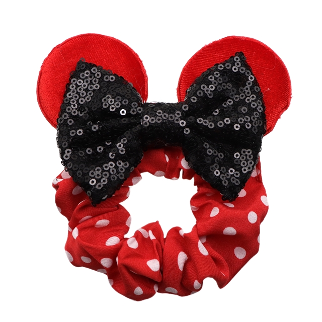faux leather+fabric Mickey Christmas Velvet scrunchies Headband style 32