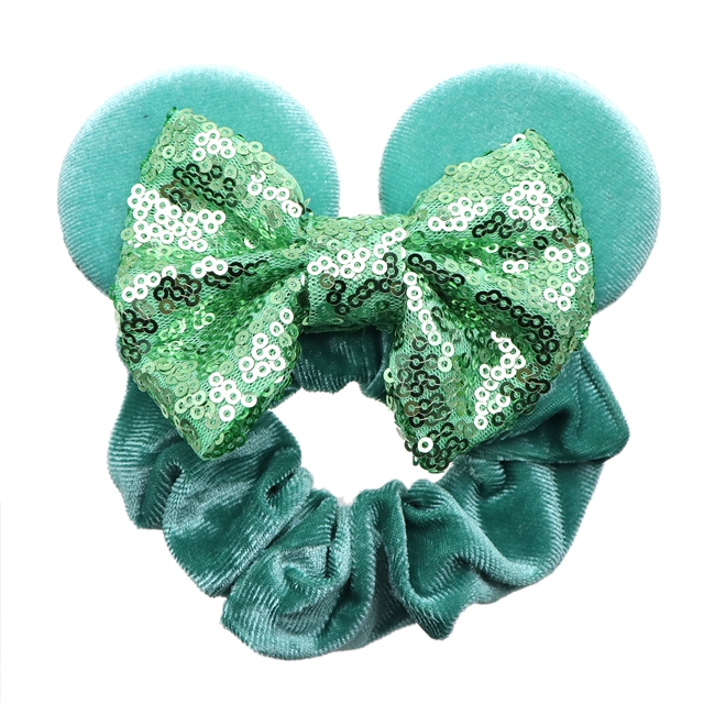 faux leather+fabric Mickey Christmas Velvet scrunchies Headband style 23