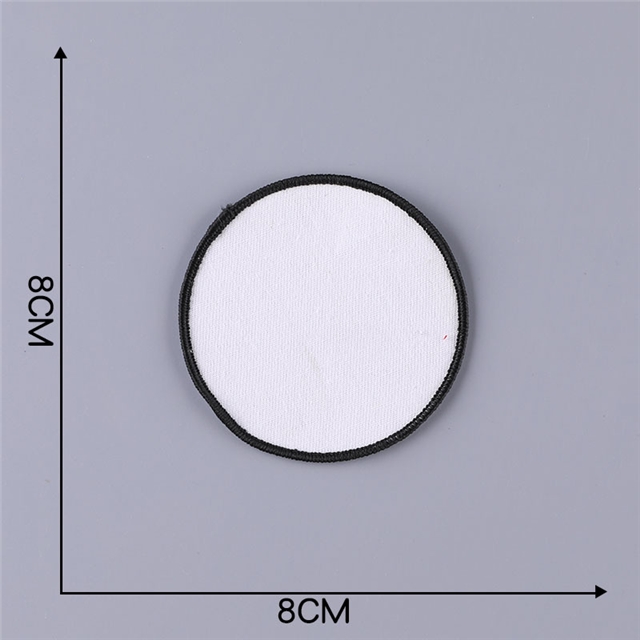 back with glue polyester thread sublimation iron on blank patches (back with glue)