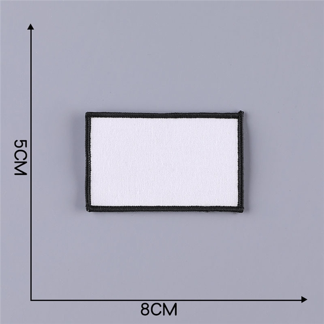 back with glue polyester thread sublimation iron on blank patches (back with glue)