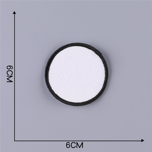 back with glue polyester thread sublimation iron on blank patches (back with glue)
