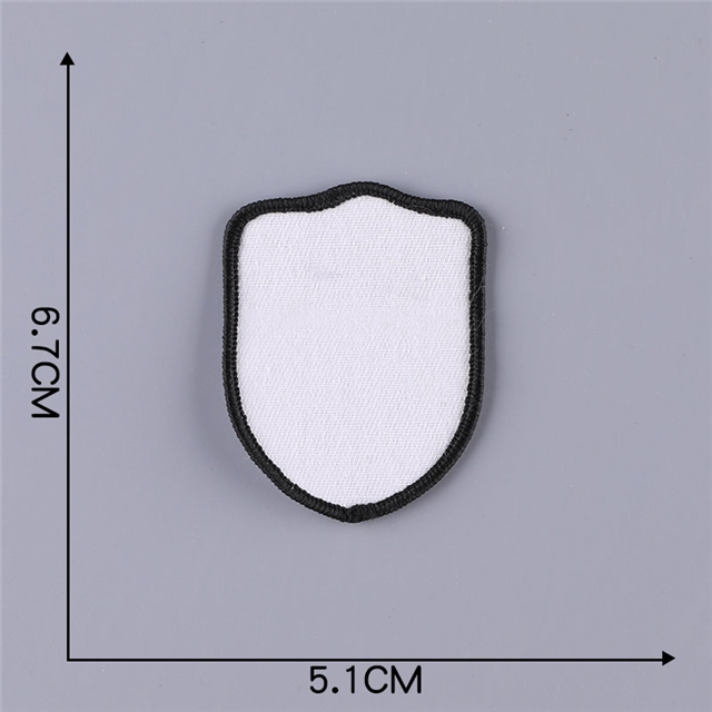 back with glue polyester thread sublimation iron on blank patches (back with glue)