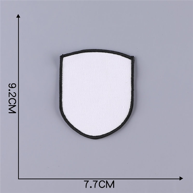 back with glue polyester thread sublimation iron on blank patches (back with glue)