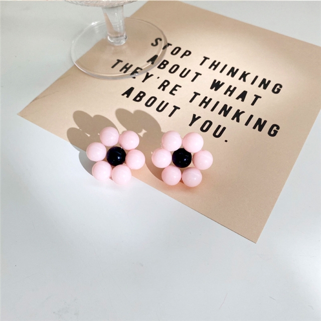 alloy Pink Fringe Earring Stud Earrings pink26