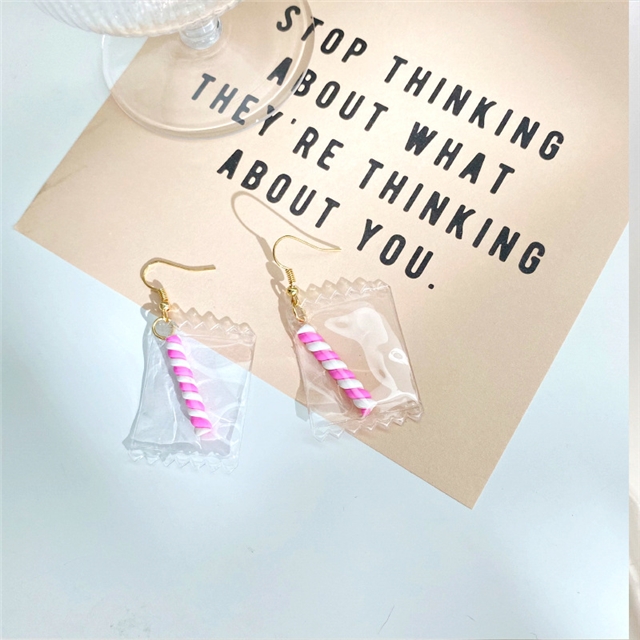 alloy Pink Fringe Earring Stud Earrings pink22
