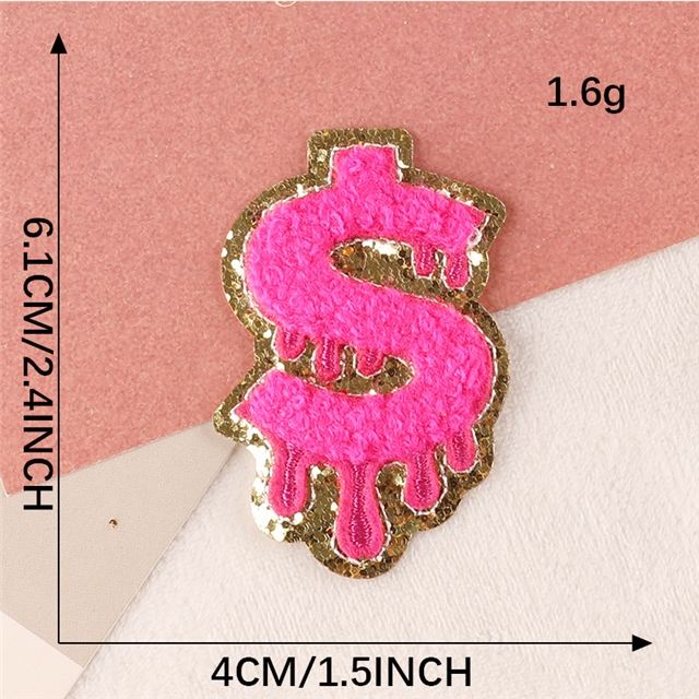 polyester thread pink series phnom penh chenille embroidered patch