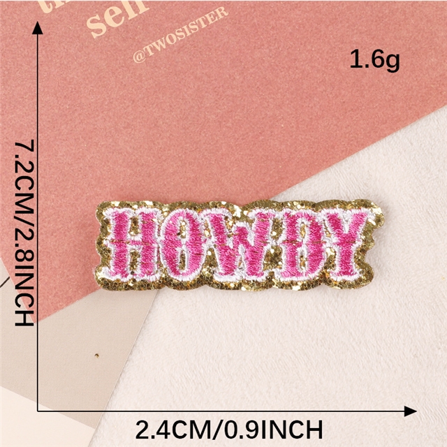 polyester thread pink series phnom penh chenille embroidered patch