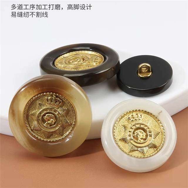alloy+resin crown resin metal buttons