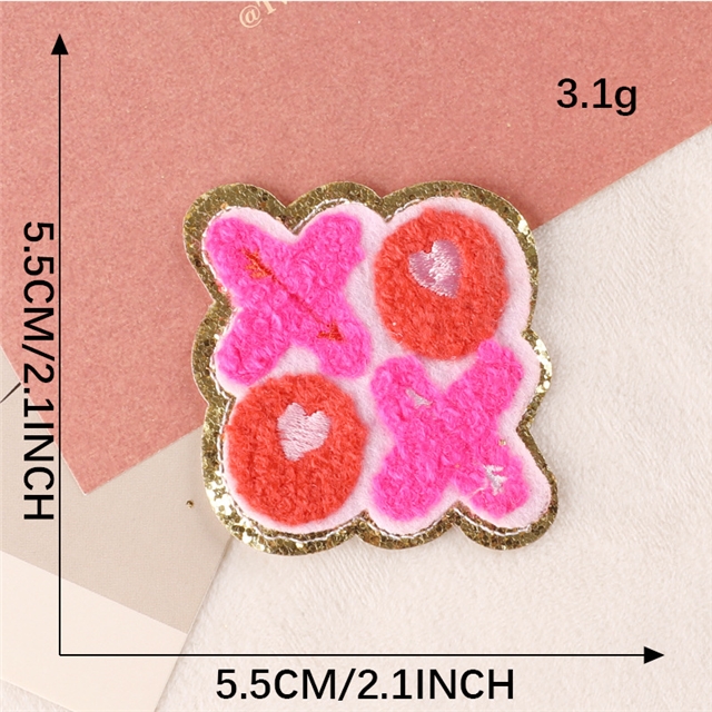 polyester thread pink series phnom penh chenille embroidered patch