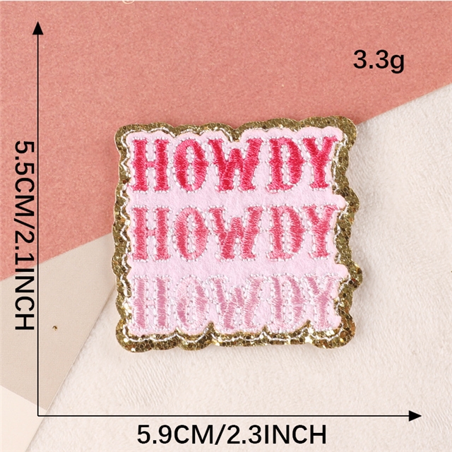 polyester thread pink series phnom penh chenille embroidered patch