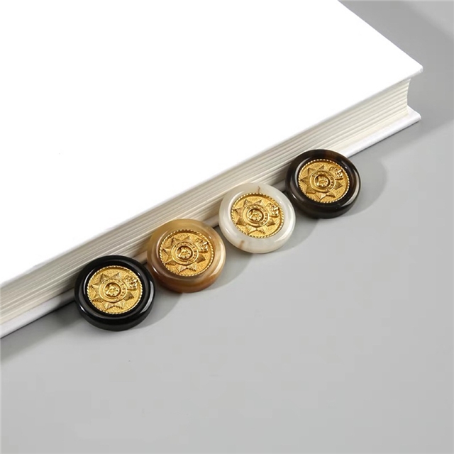 alloy+resin crown resin metal buttons