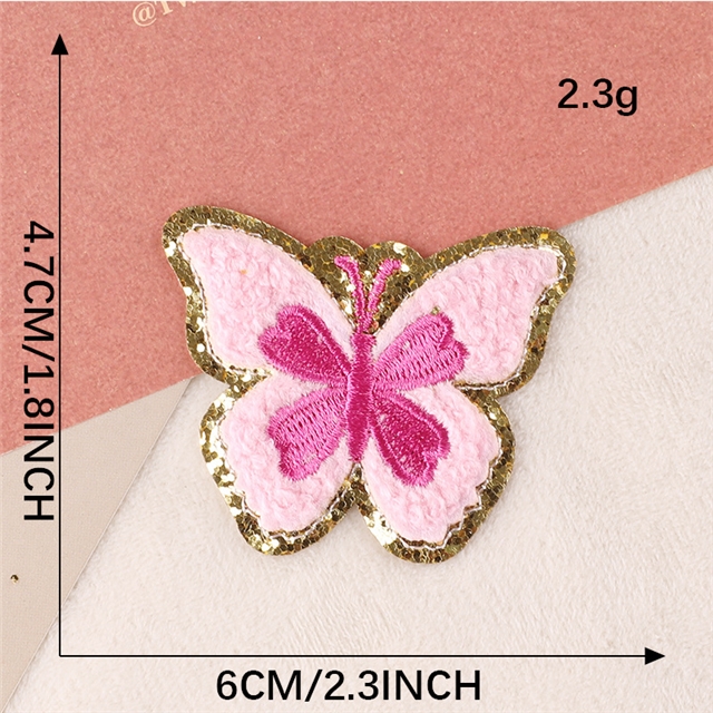 polyester thread pink series phnom penh chenille embroidered patch