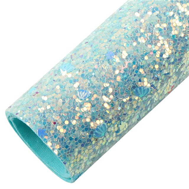 chunky glitter shell sequined leather 20*33cm(7.9*13