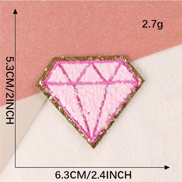 polyester thread pink series phnom penh chenille embroidered patch