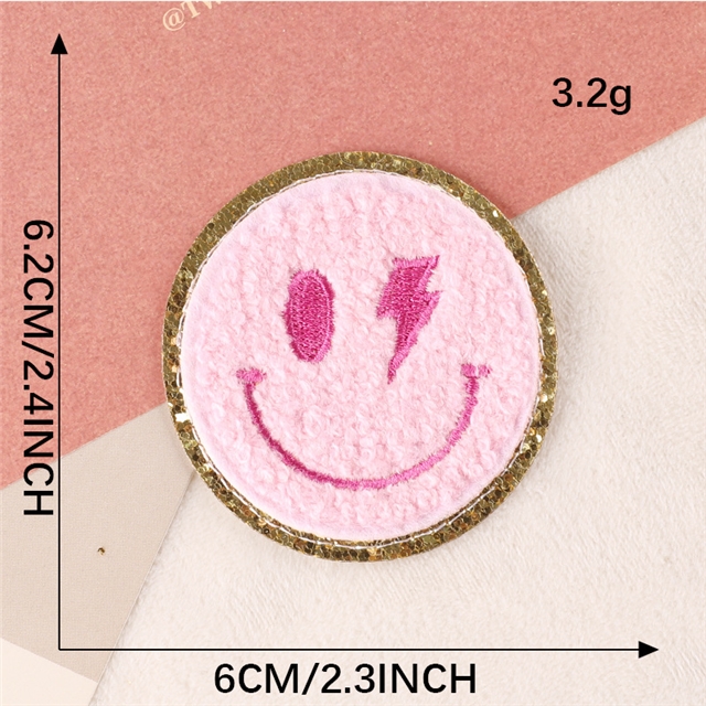 polyester thread pink series phnom penh chenille embroidered patch