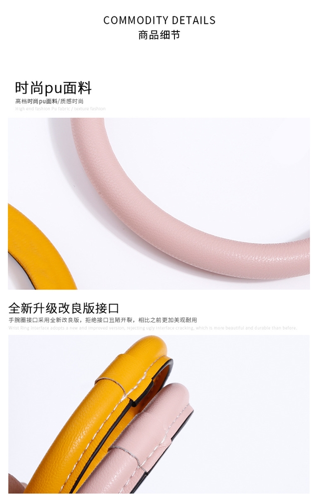 Leather + Alloy + Imitation Mink PU Leather Tassel Bracelet Keychain