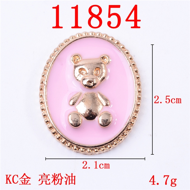 alloy bear flower girl drip oil alloy accessories pink bear