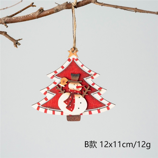 wooden christmas wooden pendant