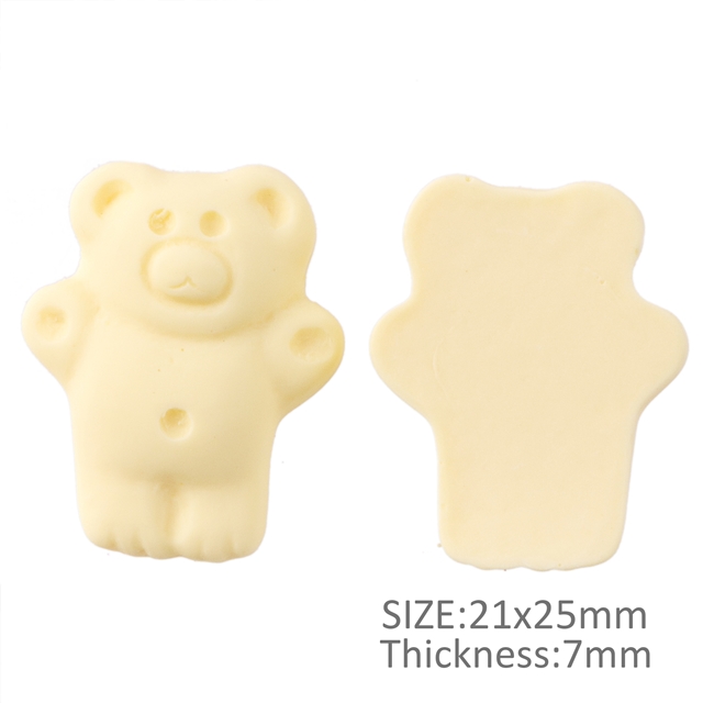 resin plain bear 3d resin accessories yellow,20*25mm(0.8*1