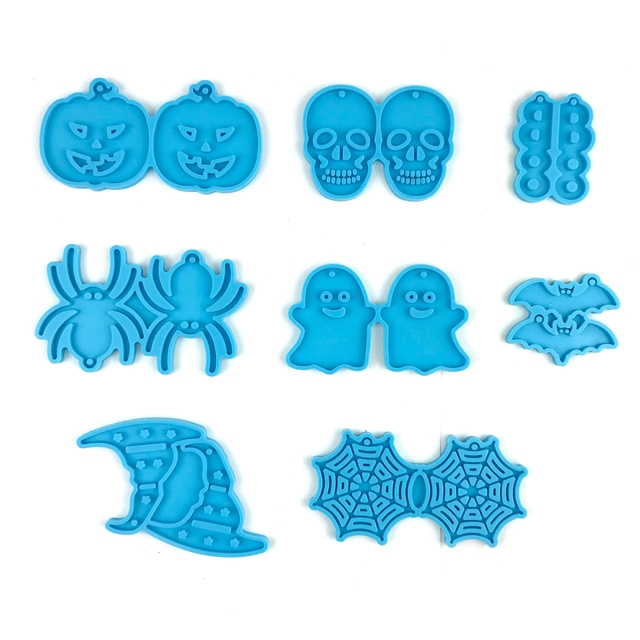 halloween ghost spider pumpkin skull silicone mold set（8pcs/set）