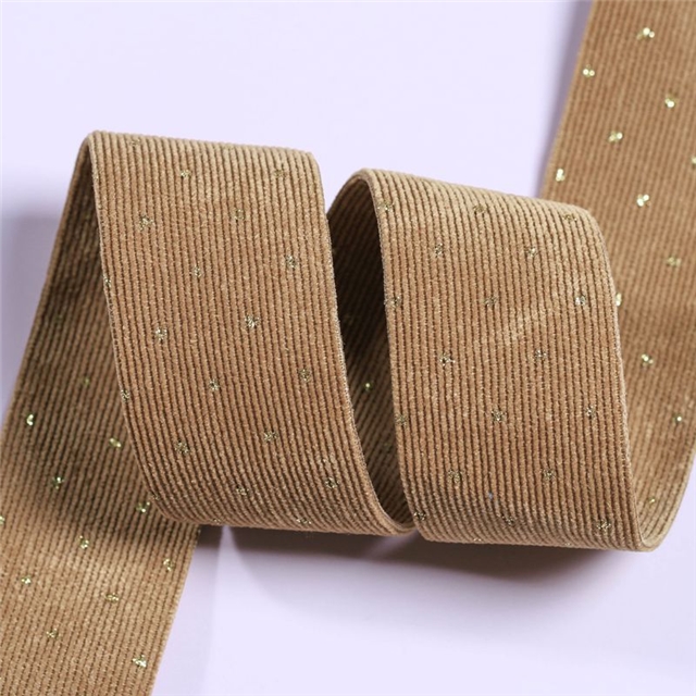 double sided corduroy hot stamping ribbon(20 yard/roll) light brown,25mm(1