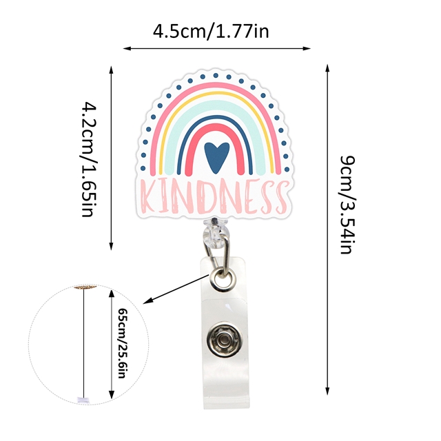 acrylic+plastic rainbow series acrylic easy pull retractable buckle