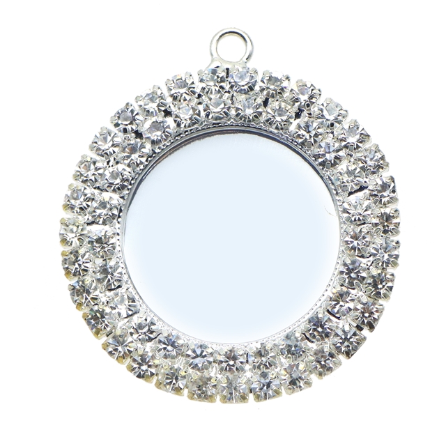 rhinestone pedestal white