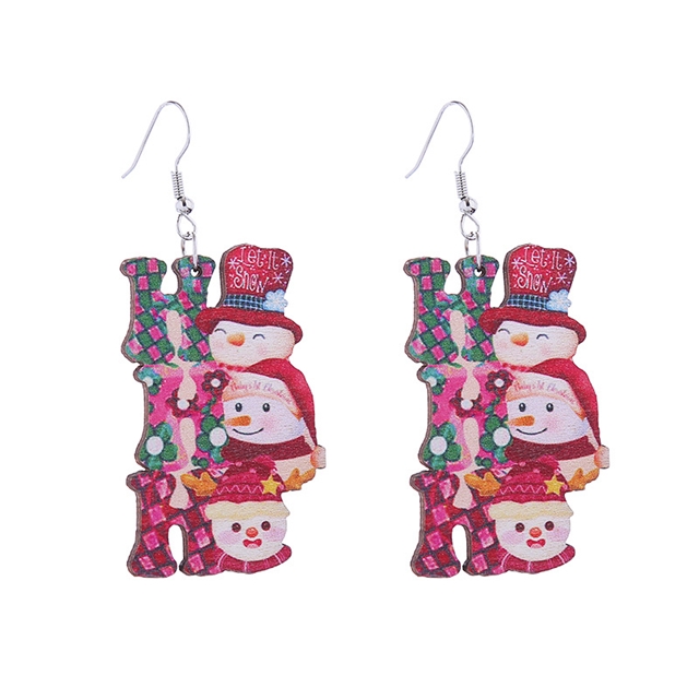 wooden christmas series wooden earrings