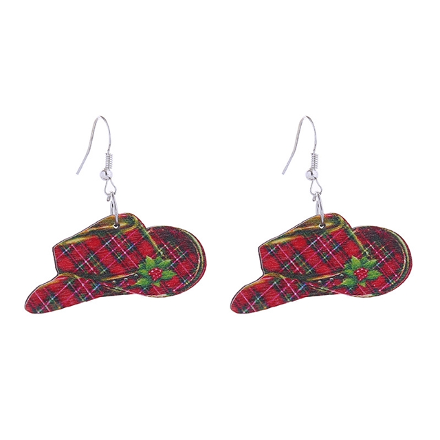 wooden christmas series wooden earrings