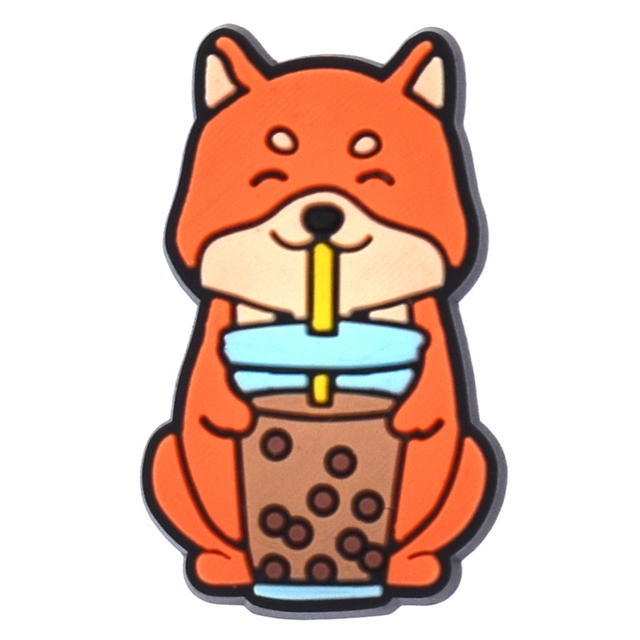 pvc cute animals series pvc soft rubber straw buckle