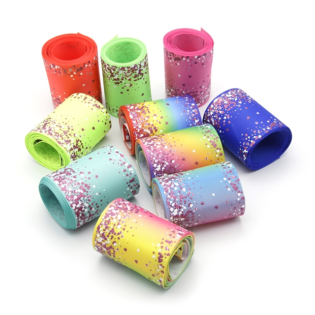 3" glitter grosgrain hot gold glitter ribbon