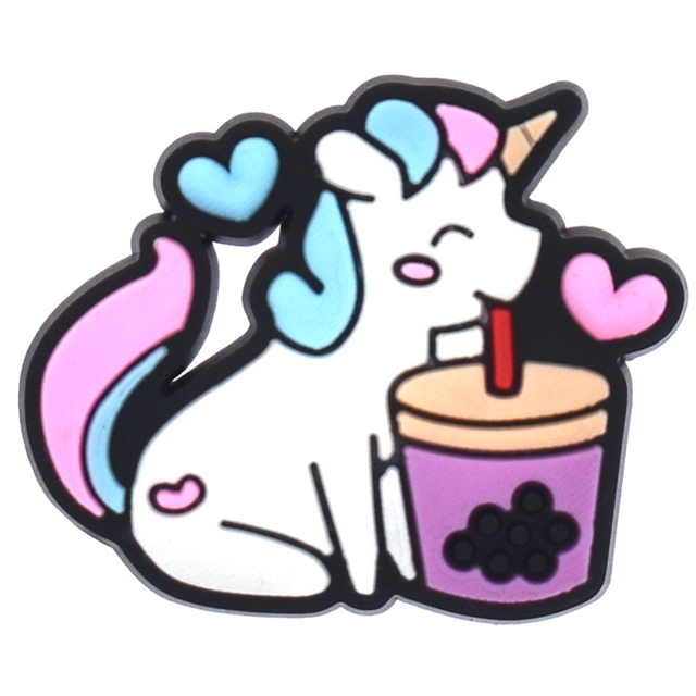 pvc cute animals series pvc soft rubber straw buckle