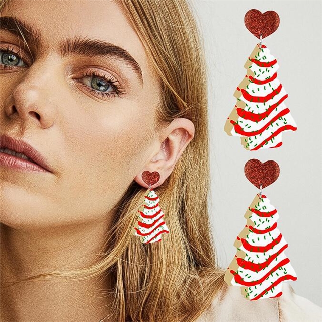 acrylic christmas series acrylic earrings 10#