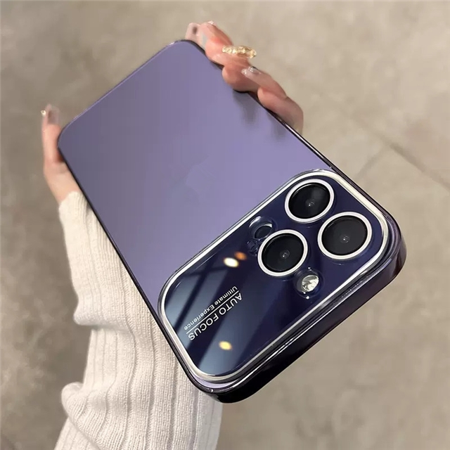 PC large window electroplating original machine color matte pc hard case