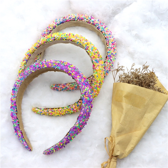 polymer clay sequin hairband