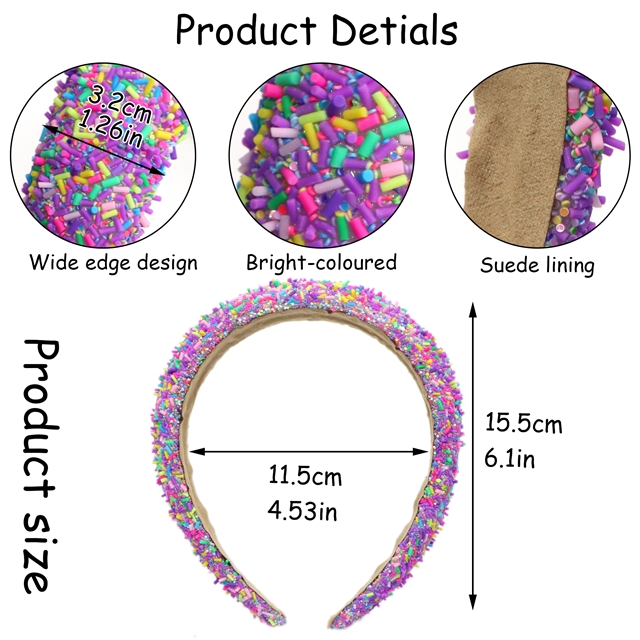 polymer clay sequin hairband