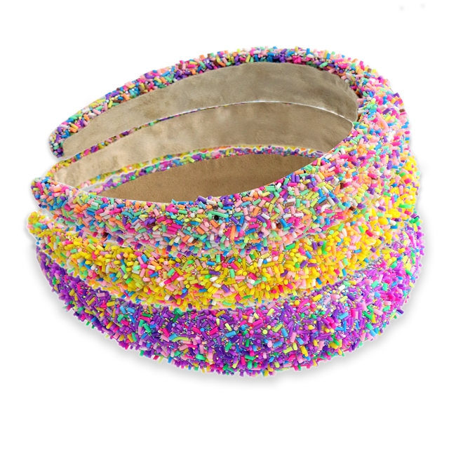 polymer clay sequin hairband