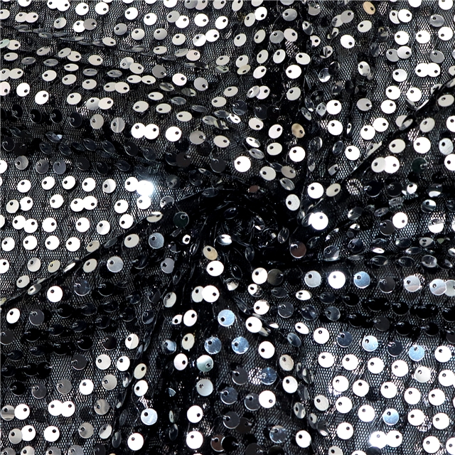 fabric sequin cloth 8#,black 1,50*140cm(19.7*55.1