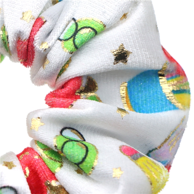 fabric self printed gold foil velvet hair bands