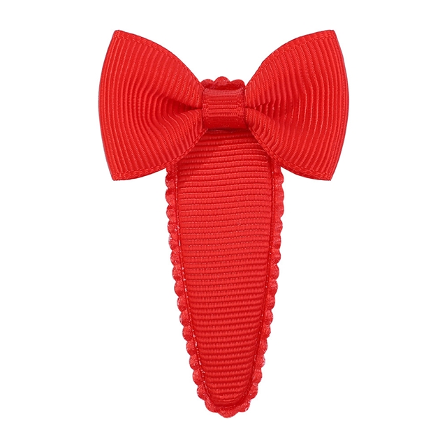 grosgrain ribbon plain teardrop-shaped lace bowknot hair clip