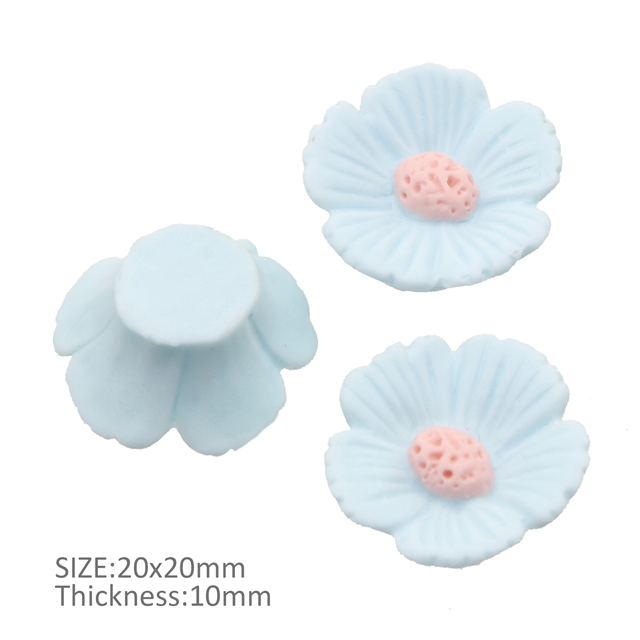 resin flower 3d resin accessories blue large size