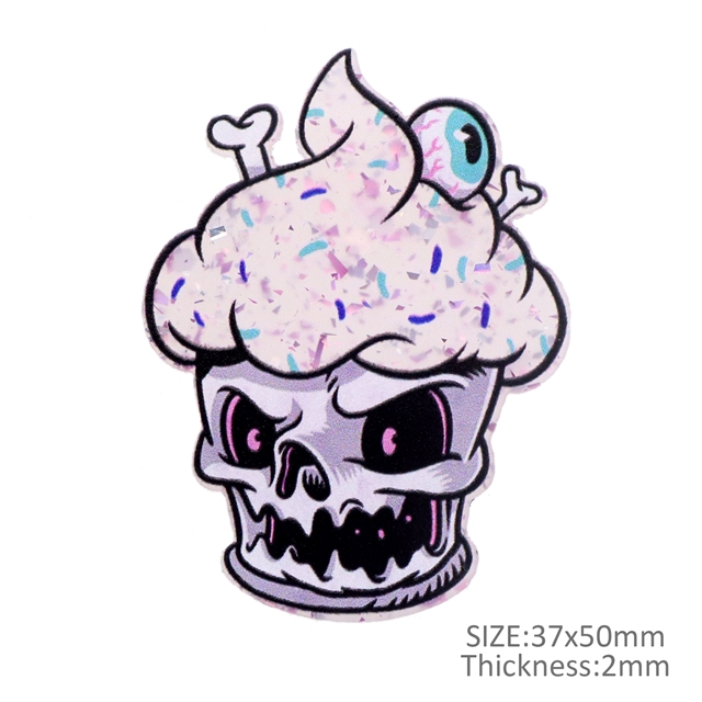 acrylic halloween series printed sequin jelly color acrylic 15#