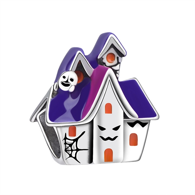 alloy heart balloon dog house oil drip alloy hole beads pendant