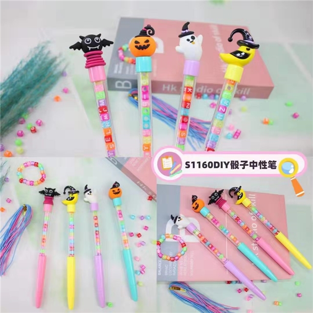 halloween series letter bead filling gel pen