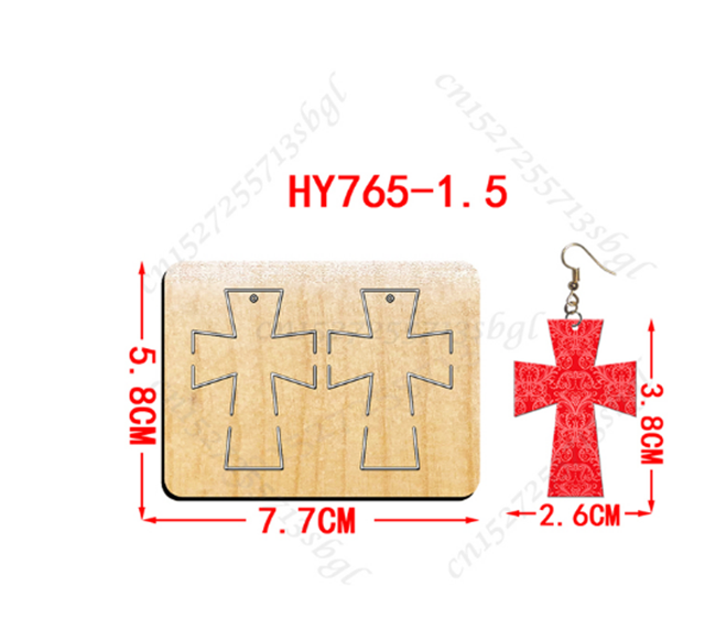 wooden cross diy wooden die cutting leather mold