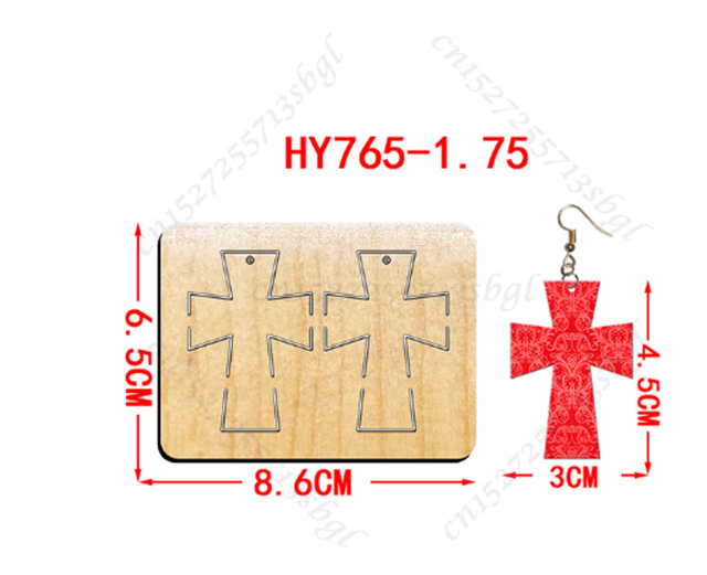 wooden cross diy wooden die cutting leather mold