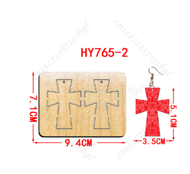 wooden cross diy wooden die cutting leather mold