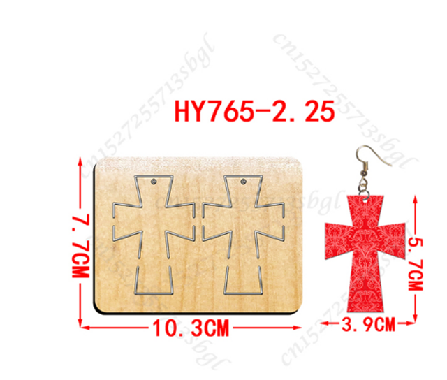wooden cross diy wooden die cutting leather mold