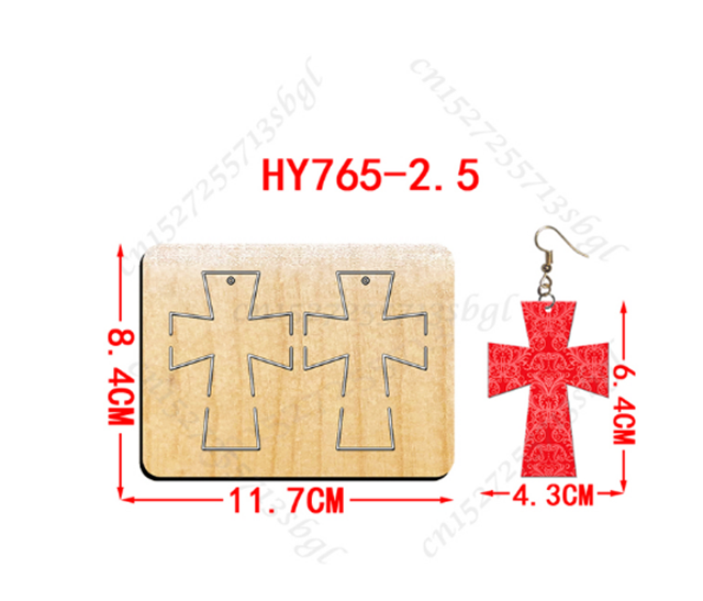 wooden cross diy wooden die cutting leather mold