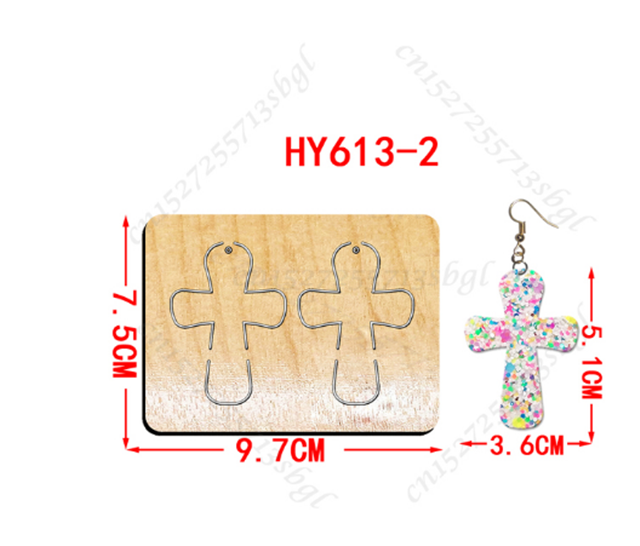 wooden cross diy wooden die cutting leather mold